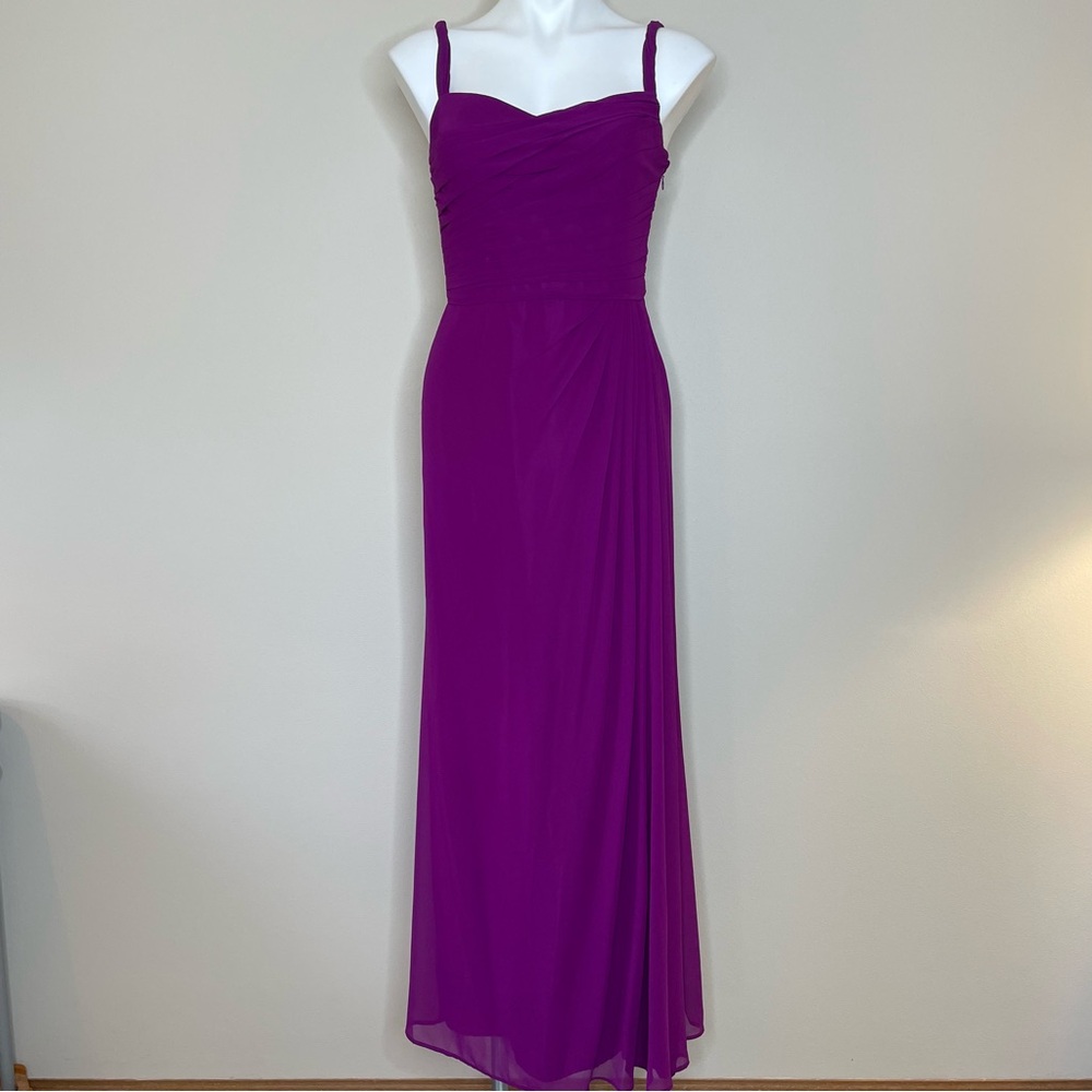 Lauren Ralph Lauren Evening Gown Magenta with a Criss Cross Bodice